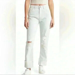 Current/Elliott Relaxed Cuff Boyfriend Fit Jeans in Oblique Size 26 NWT